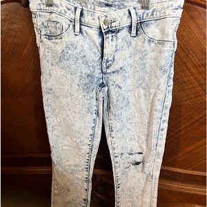 Mid-Rise Denim Legging Size 0